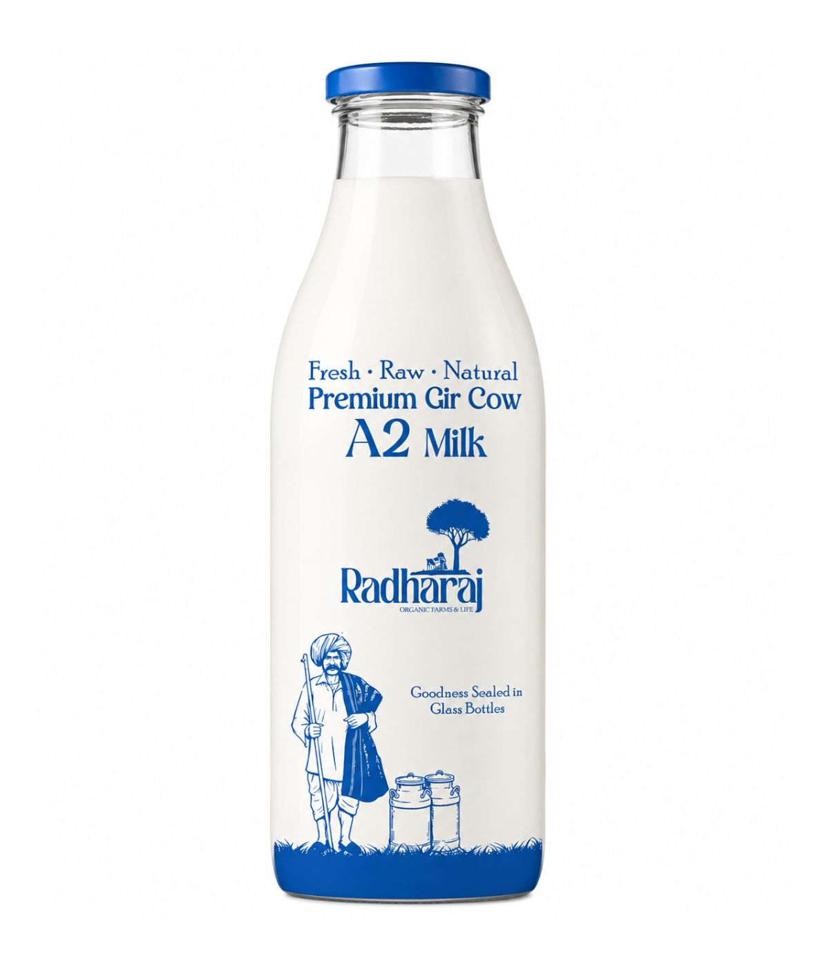 A2 Gir Cow Milk — 1 Month Full Subscription (1 Litre Per Day) | Radharaj Organic Farm Jaipur