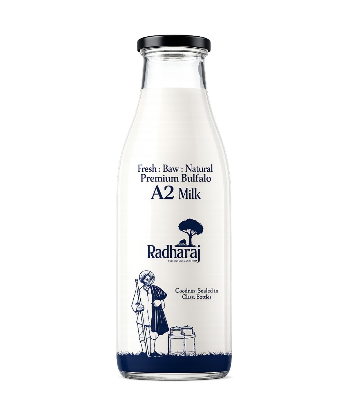 A2 Buffalo Milk — 1 Month Full Subscription (1 Litre Per Day) | Radharaj Organic Farm Jaipur
